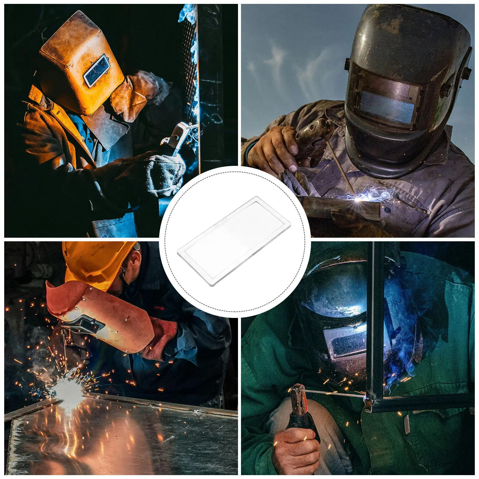 3Pcs Clear Pc Welding Lens Replacement For Arc Welding Fabric Compatible Most Helmets High Definition Protective