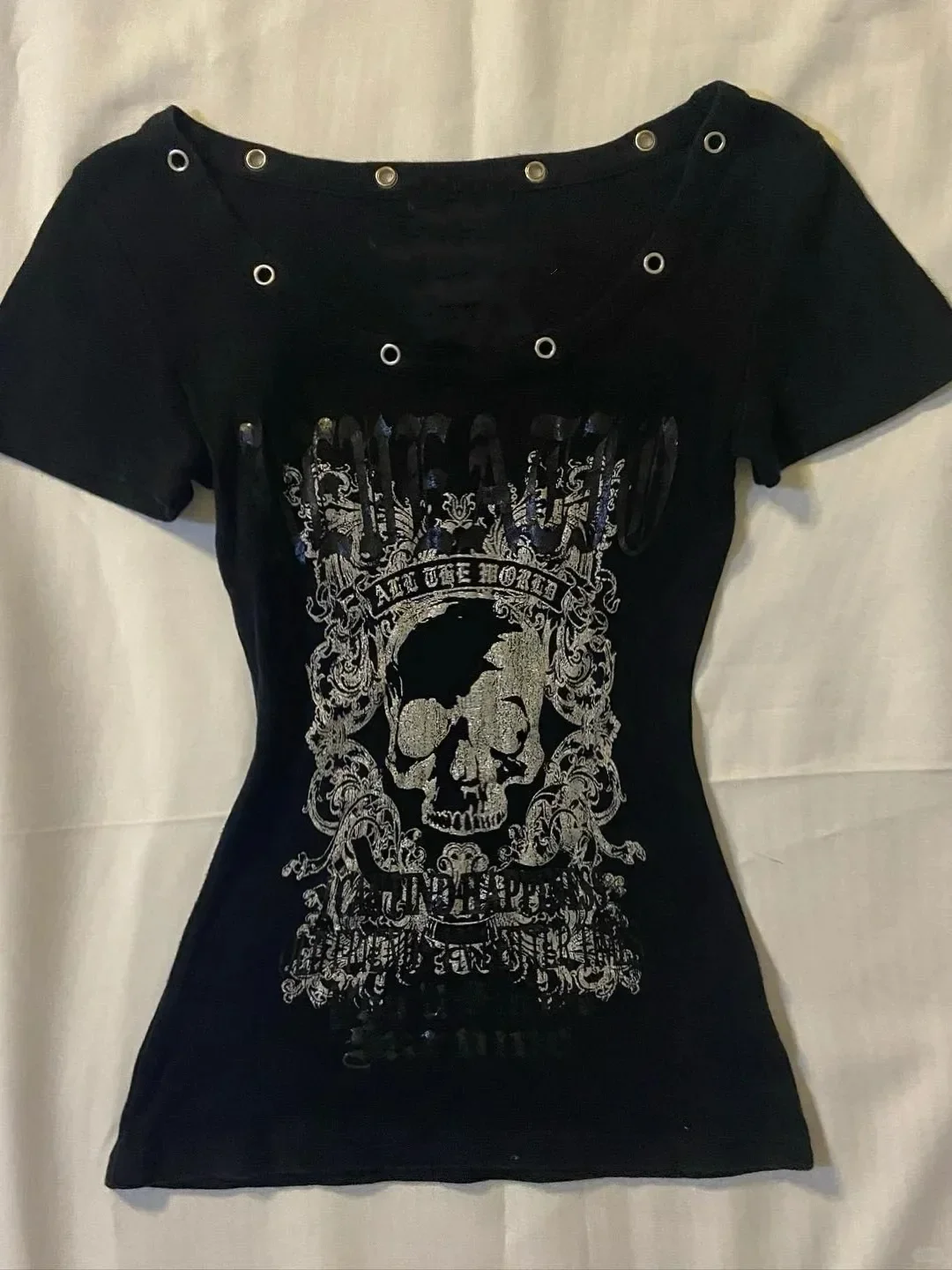 

Y2k Одежда Футболки с надписью Готический женский укороченный топ Y2k Сексуальная тонкая футболка Панк Череп Графические футболки Сладкие Harajuku Корея Девушка Панк