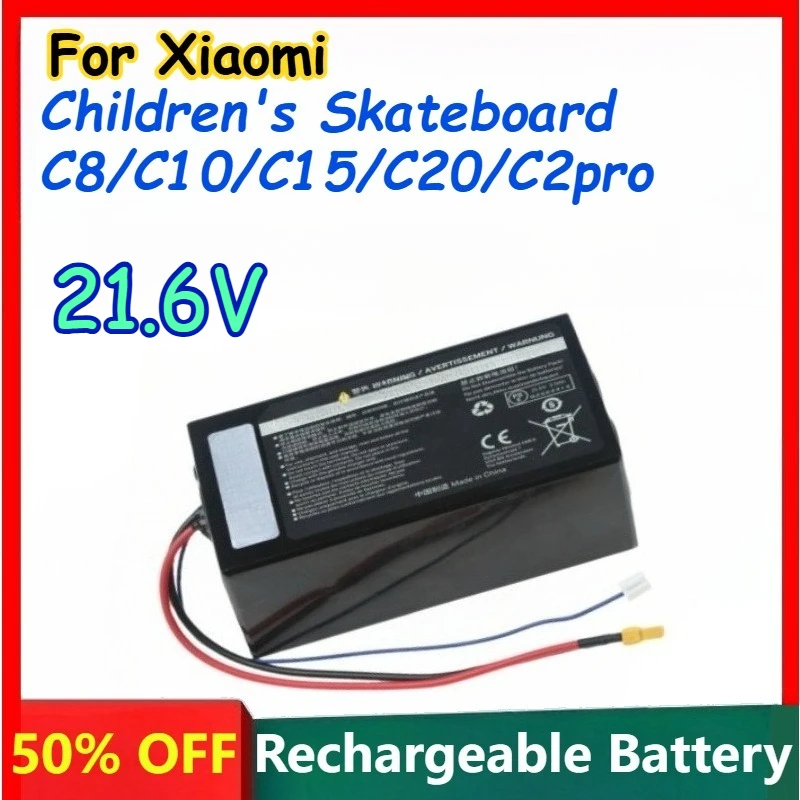 

21.6V Rechargeable Batteries for Xiaomi Children's Skateboard C8/C10/C15/C20/C2pro Replacement Lithium Battery Ninebot 9