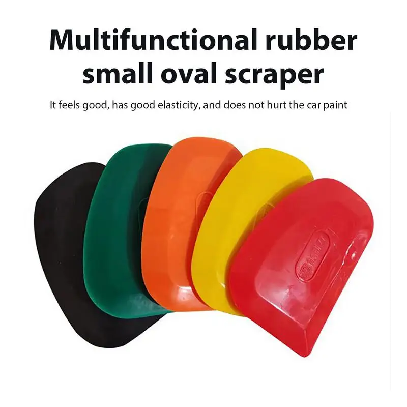 1pcs Car Putty Rubber Scraper Oval Advertising Film Automotive Body Filler Spreader Set Professional Auto Body Repair Tools