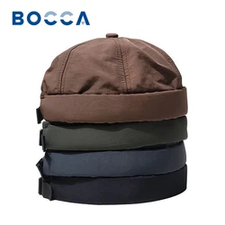 Bocca Waterproof Docker Cap Without Visor Fast Dry Brimless Caps Solid Color Anti-UV Beanie Hat Adjustable Hats For Men Women