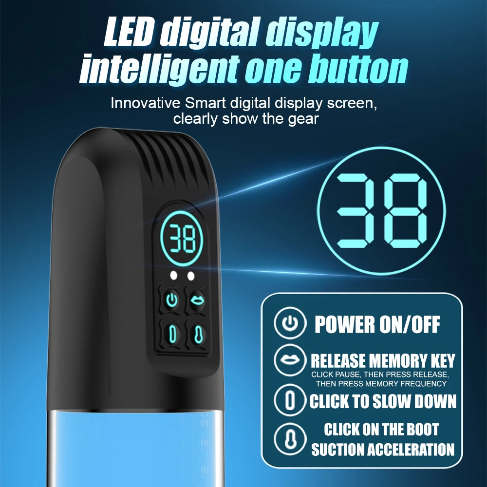 Luxurious Field Electric Penis Pump for Vacuum Enlargement Extend Pump Waterproof 6 Suction Extender Enhancer Sex Toys for Men