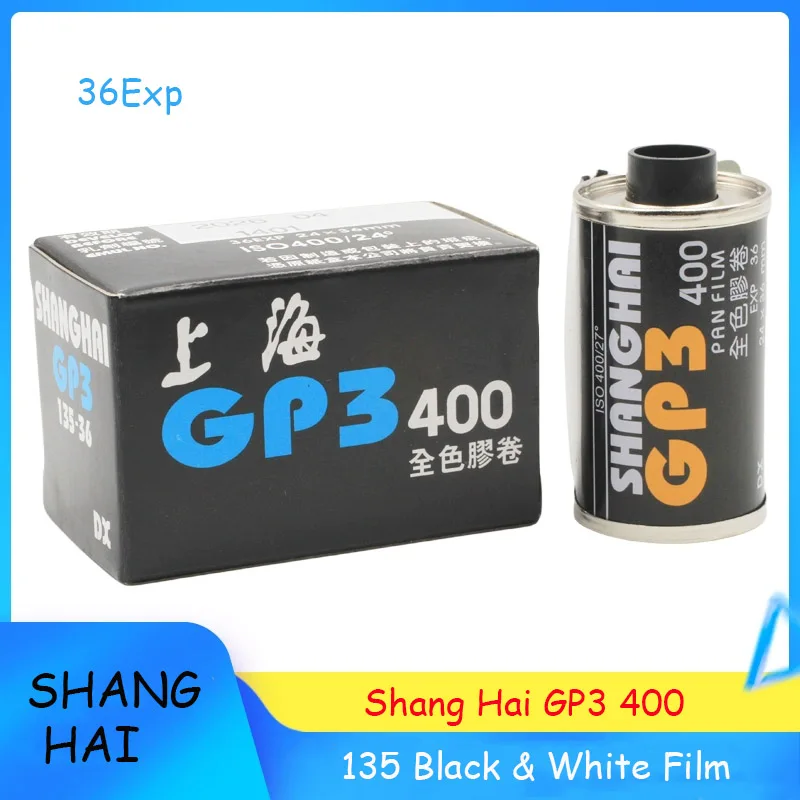 Película negativa ISO 400 1-10 rollos SHANGHAI GP3 400 36 hojas 135 película blanca y negra para cámara Fujifilm Kodak M35/H35/M38/F8