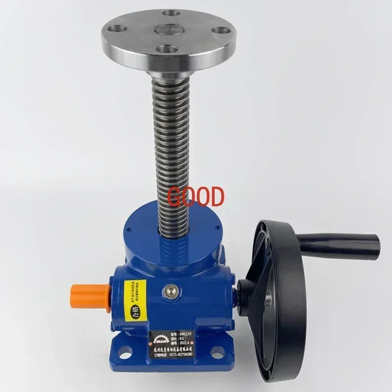 Handwheel Collar Cegar SWL1T/2.5T Hand-Cranking Worm Lifting Platform Screw Lift Reducer Leading Screw Lift for Industrial Use