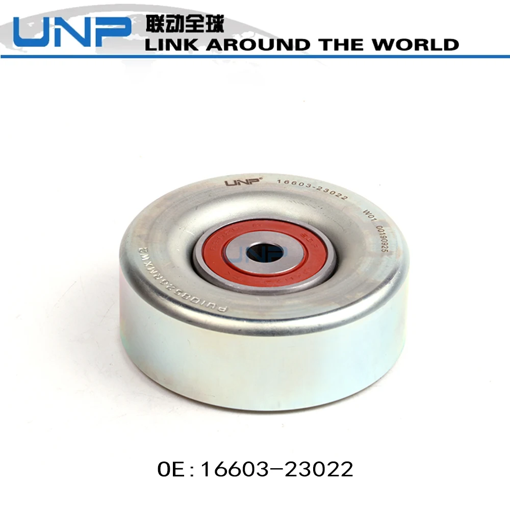 16603-23022 Idler Pulley for TOYOTA YARIS RUSH VIOS bB 2005-2016, DAIHATSU Sirion Terios Materia, OE: 16603-23021 16603-23020