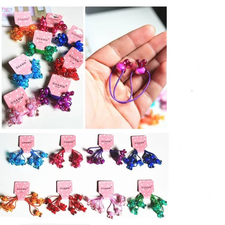 4pcs/lot new fashion cute Cartoon bunny hair ring hair rope hair accessories for women girl children