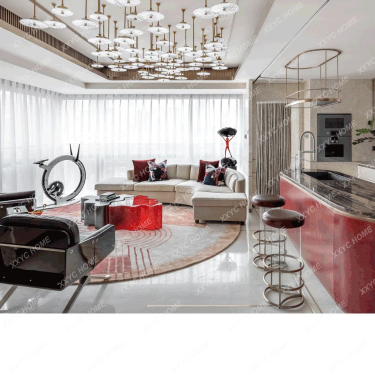 A Modern Minimalist Creative Fashion Imported Resin Living Room Combination Coffee Table Light Luxury Coffee Table