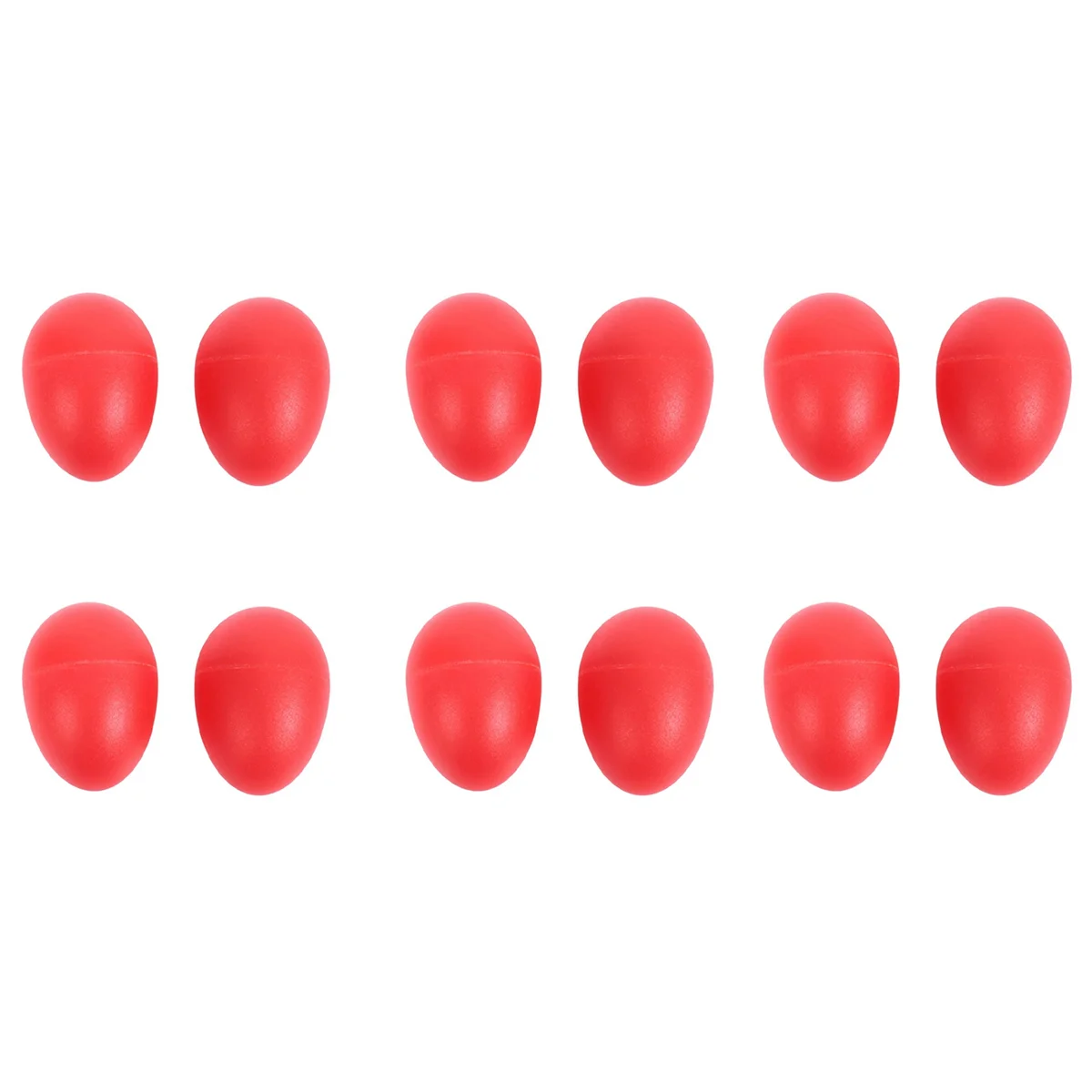 A71P 6 أزواج من الهزازات البلاستيكية ذات البيض الموسيقي Maracas باللون الأحمر #1