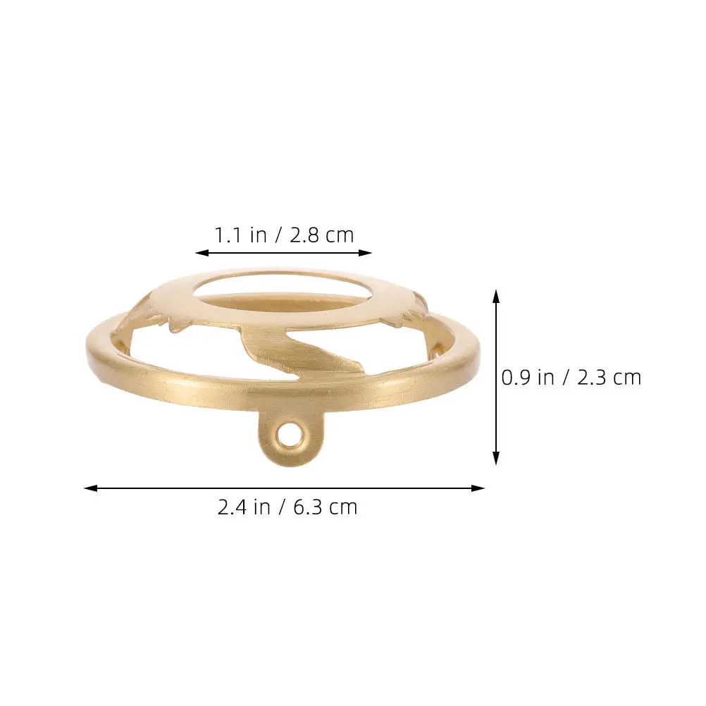 2Pcs Pure Brass Lamp Holder Ring Metal Lampshade Holder Triangular Bracket Secure Fit Light Fixture Parts Replacement