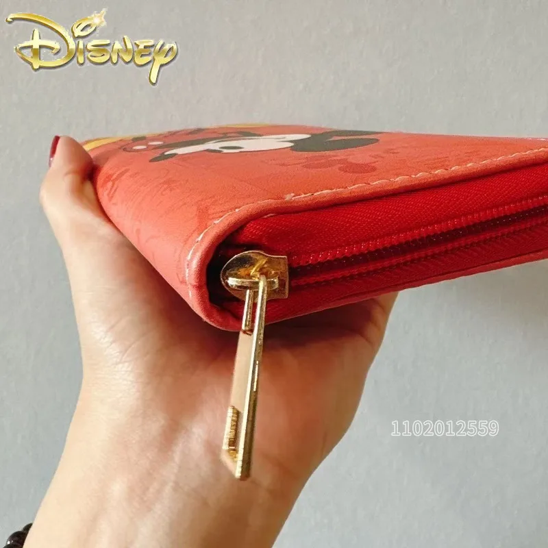 Disney Mickey New Women's Wallet Cartoon Cute Women's Wallet Luxury Brand Fashion Long Wallet Multiple Card Slots Large Capacity