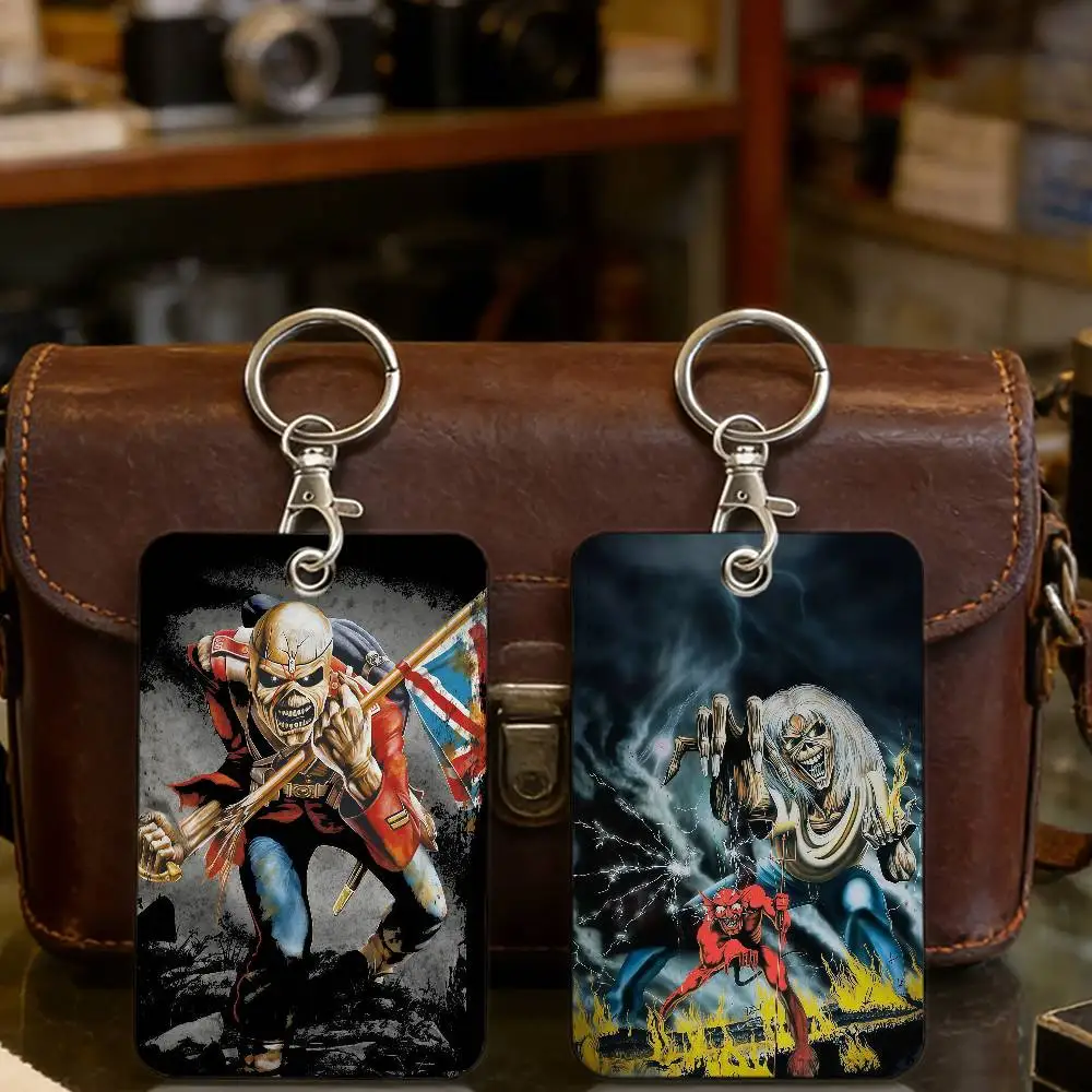 I-Iron-ES M-MaidenS-ES Rock Band Community Access Card Holder Elevator Card Sensor Drop Card Protector Keychain