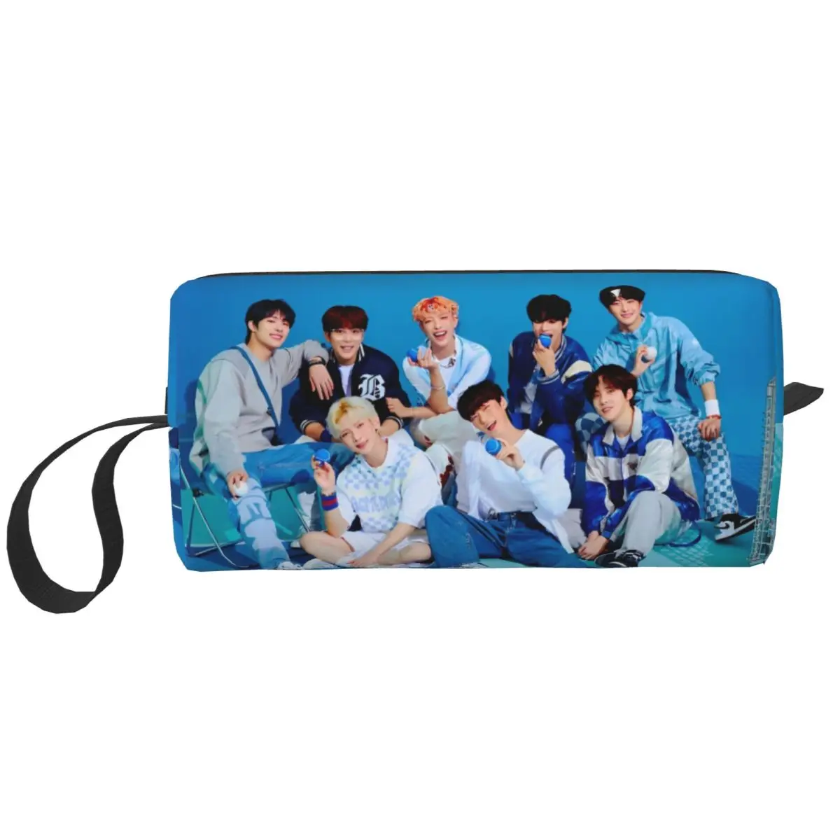 Kpop Star Singer Idol Grand Sac de Maquillage Poudres de miles Voyage Sacs Cosmétiques A-ATEEZ ATINY Sac de Rangement pour Unisexe