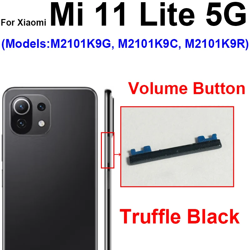 On Off Power Volume Side Button For Xiaomi Mi 11 Mi 11 Pro Mi 11 Ultra Mi 11 Lite Mi 11 5G Power Volume Control Switch Key Parts