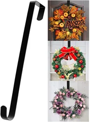 Wreath Hanger for Front Door Halloween Christmas Easter Decoration Metal Over The Door Single Hook Ornament Wreath Door Hanger