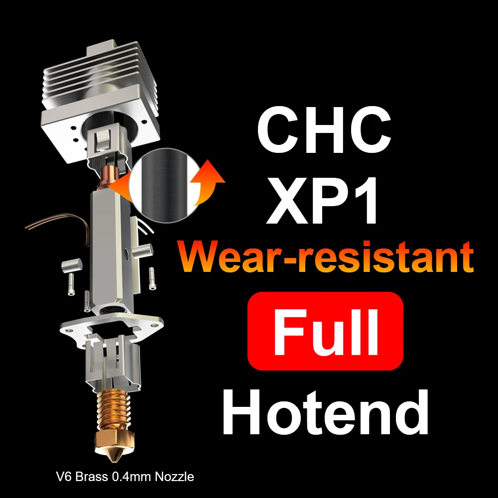 BLV CHC XP1 Hotend met hoog debiet Slijtvast verwarmingsblok voor Bambu Lab X1 P1-serie P1S TZ P1P X1E X1C 3D-printers