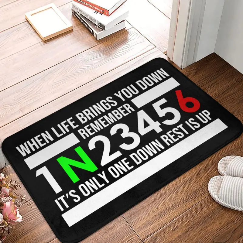 Custom 1N23456 Motorcycle Gear Front Door Floor Entrance Mat Indoor Motocross Motor Sport Kitchen Bath Doormat Toilet Carpet Rug