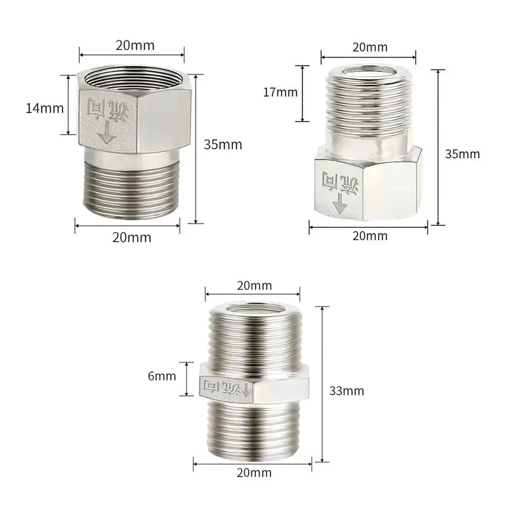 Katup satu arah kuningan ulir perempuan laki-laki tahan lama 1/2 "G1/2 20mm katup cek lapisan nikel katup aliran balik air latar Toilet