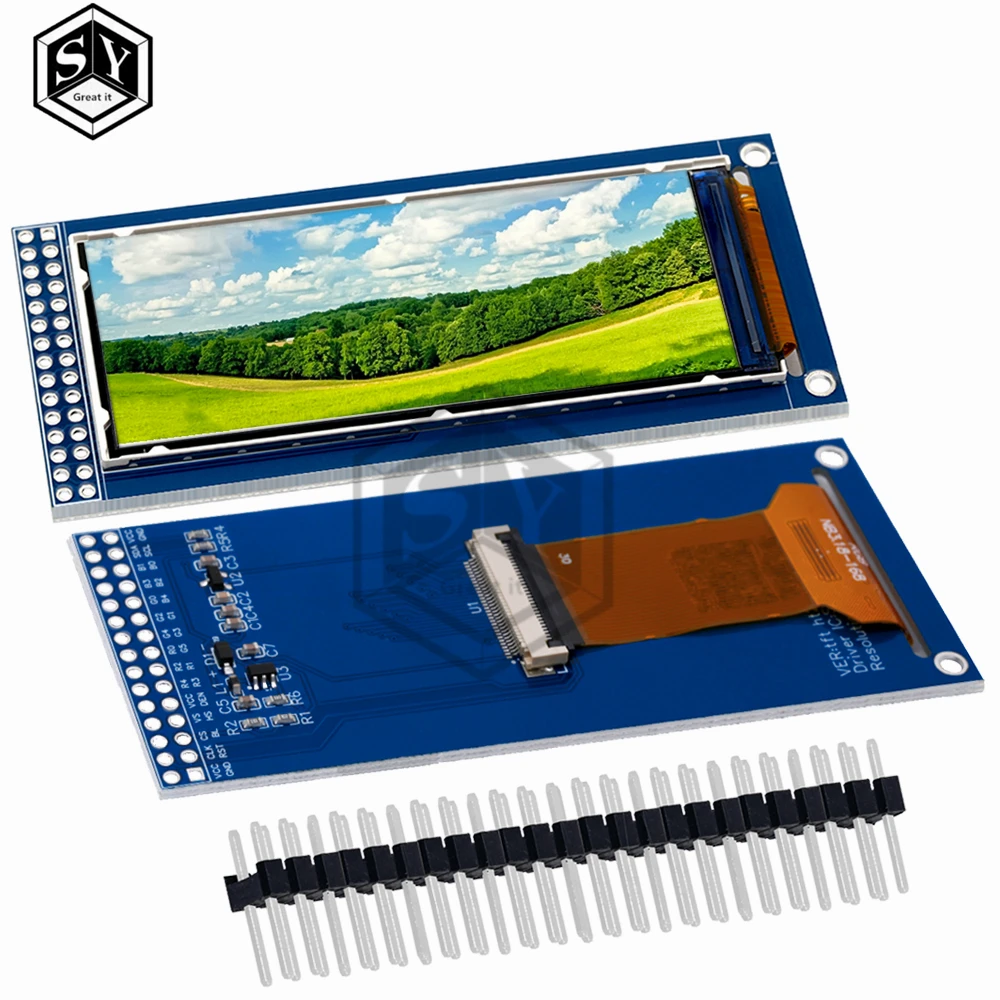 2,8-3,3 v 2,86 pulgadas 376 × 960 ST7701 chip TFT SPI módulo de pantalla LCD a todo color para arduino/ST