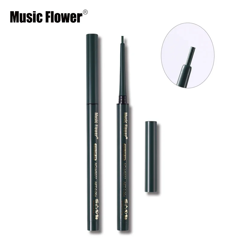 Music Flower 12 Color Gel Eyeliner Pencil Automatic Waterproof Eye Makeup Black Blue Eyleliner Long Lasting Shimmer Cosmetics