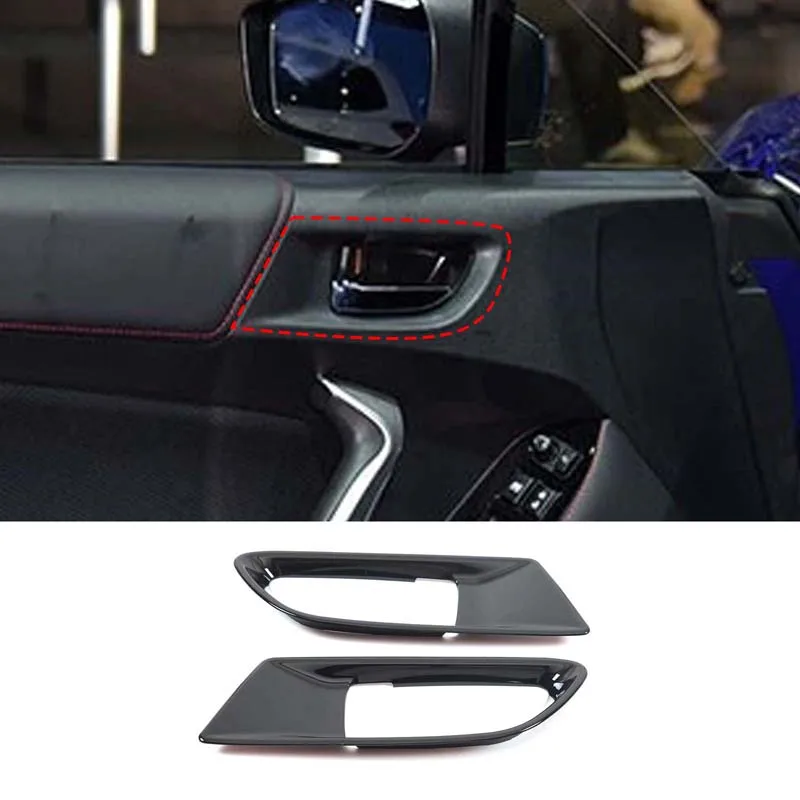 

For Toyota 86 Subaru BRZ 2012-2020 ABS Black Car Door Inner Handle Bowl Decoration Cover Sticker Car Interior Accessories