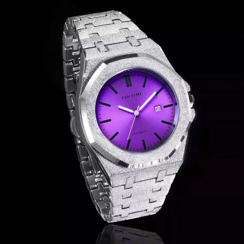 2026 New Original Stardust Watch Paul Rich Style Black Watch MOP Dial Frosted Watch for Men Luxury Gentleman's Quartz Wristwatch