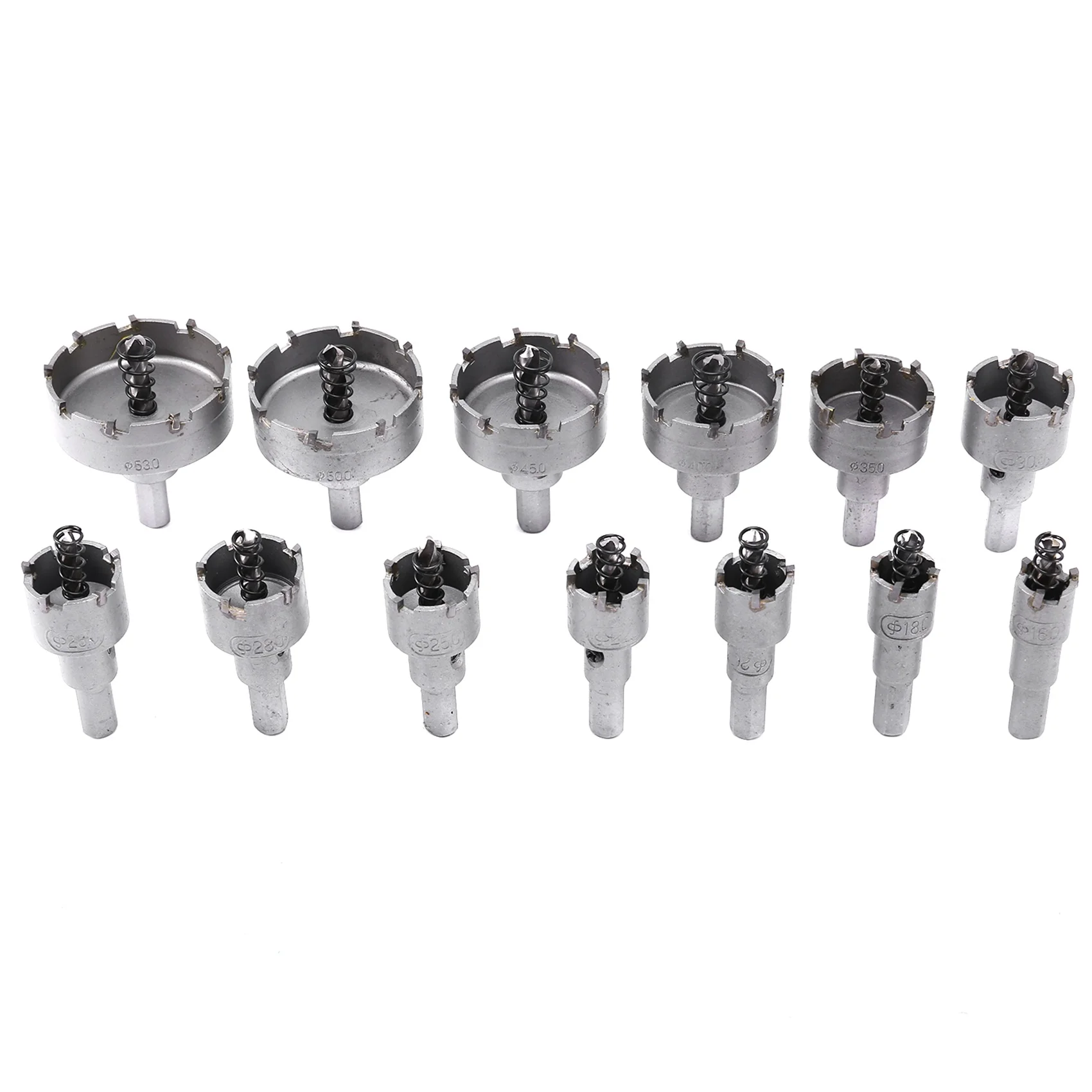 

13Pcs Drill Bit 16-53mm Hole Saw Set Carbide Tipped Wood Metal Core Drill Bit Hole Saw Cutter