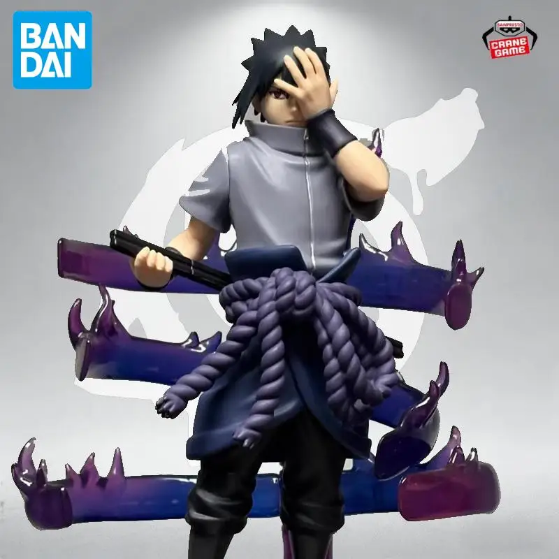 Figurka Bandai Original Naruto Uchiha Sasuke, model akcji z anime, lalka z kreskówki, zabawka na biurko, dekoracja, ozdoba, prezent na festiwal - dostępna od ręki.