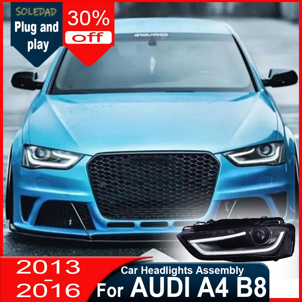 

Car Headlights for Audi A4L B8.5 2013-2016 LED DRL Dynamic Signal HeadLamp Bi Xenon Beam Headlamp Accembly Plug And Play