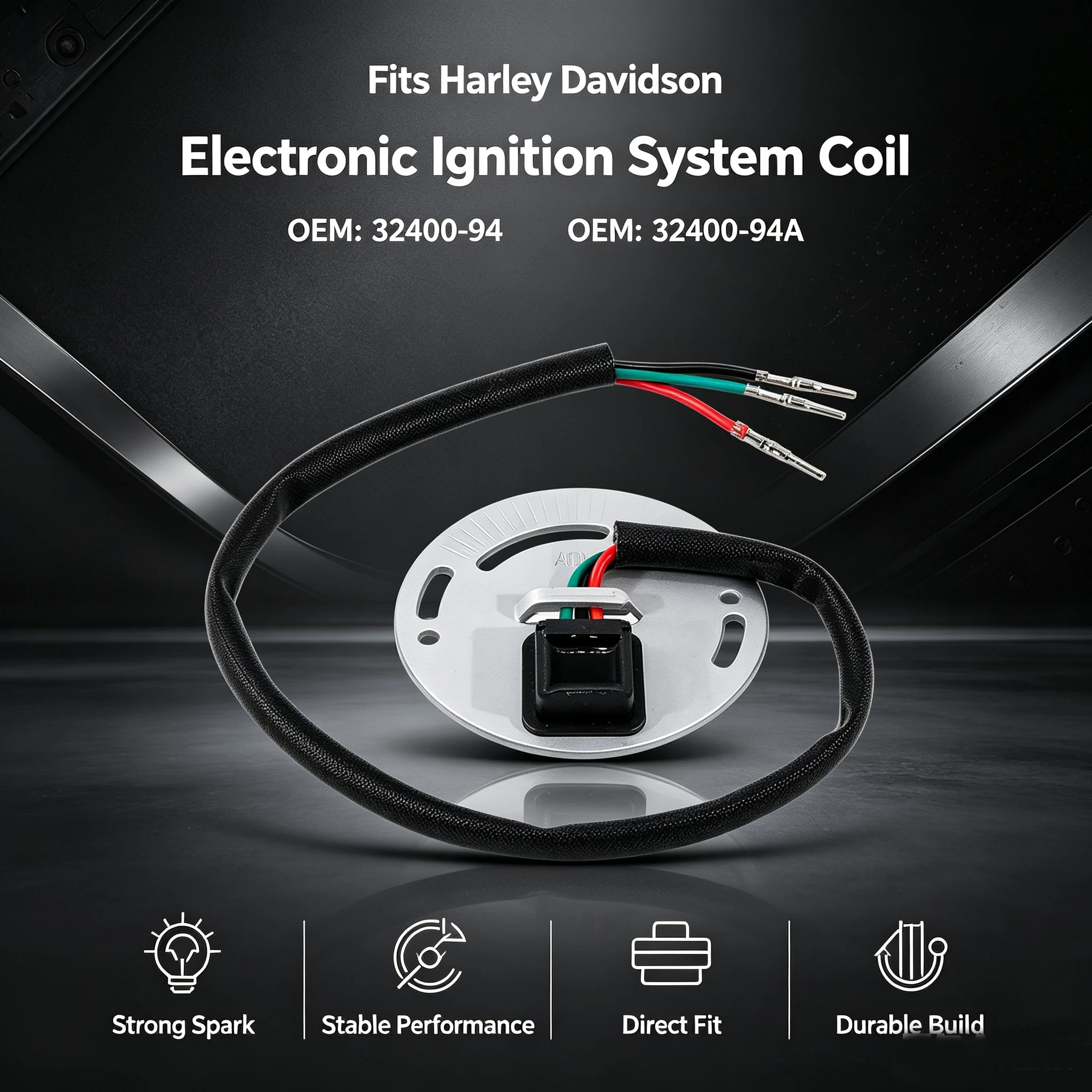 OEM:32400-94 Electronic Ignition System Coil For Harley Davidson Sportster 1200 Road King FLHR 1200 Sport XLS
