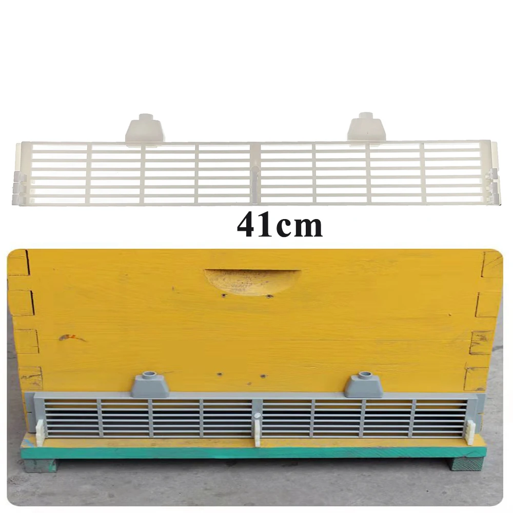 Bee Entrance Door Anti Queen Escape Plastic 41cm Length Super Hive Door Reducer Closer Perch 4.3mm Gap For Italian Bees 4PCS