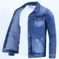 Denim Jackets Man Autumn Button Jeans Coat for Men Light Joker Fashion in Lowest Price Loose Korean Popular Clothes Clothing New