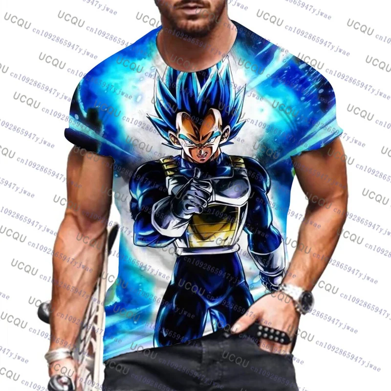 Bandai Anime Dragon Ball Z Goku 3D Stampa T-shirt da uomo Casual Streetwear Anime Fans Must Confortevole maglietta cosplay da indossare ogni giorno