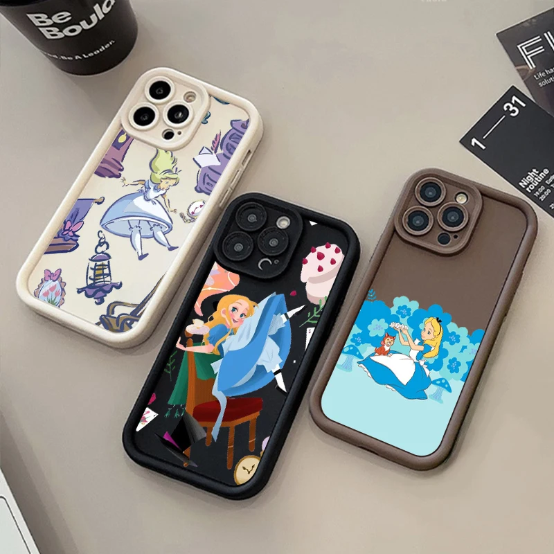 

Alice In Wonderland For Apple iPhone 15 14 13 12 11 XS XR X 8 7 Pro Max Plus Soft Eye Ladder Phone Case Cover