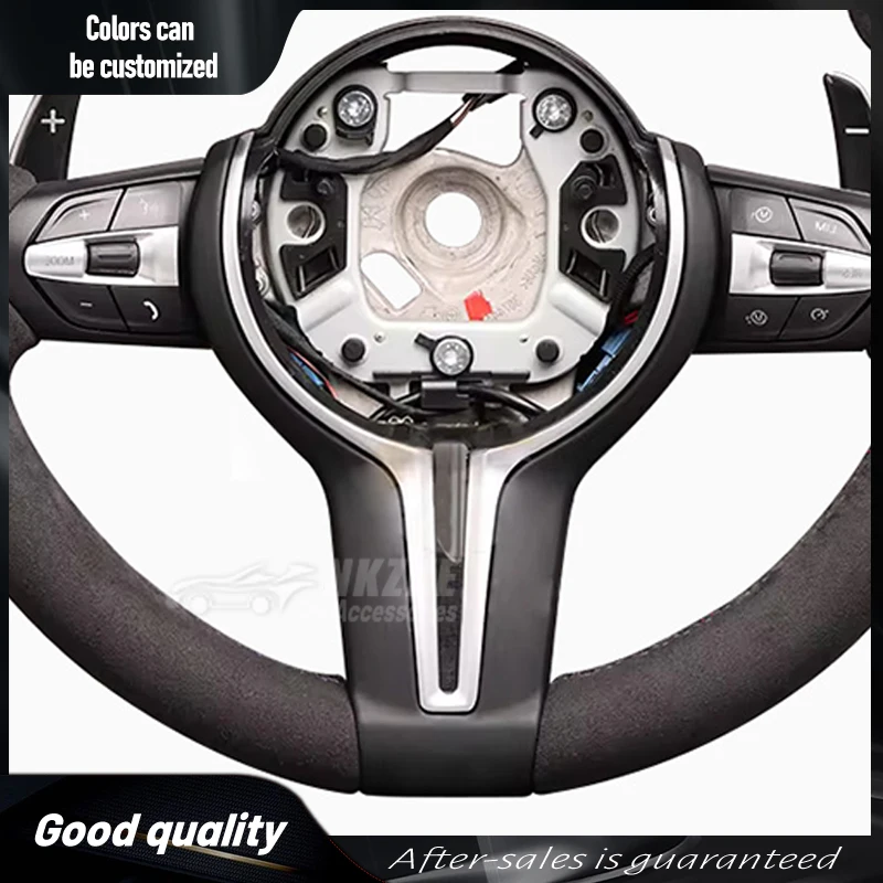 The Steering Wheel Suitable For Bmw F30 F10 F31 F20 E60 E90 Is Made Of Alcantara Material And Sports Steering Car Accessories