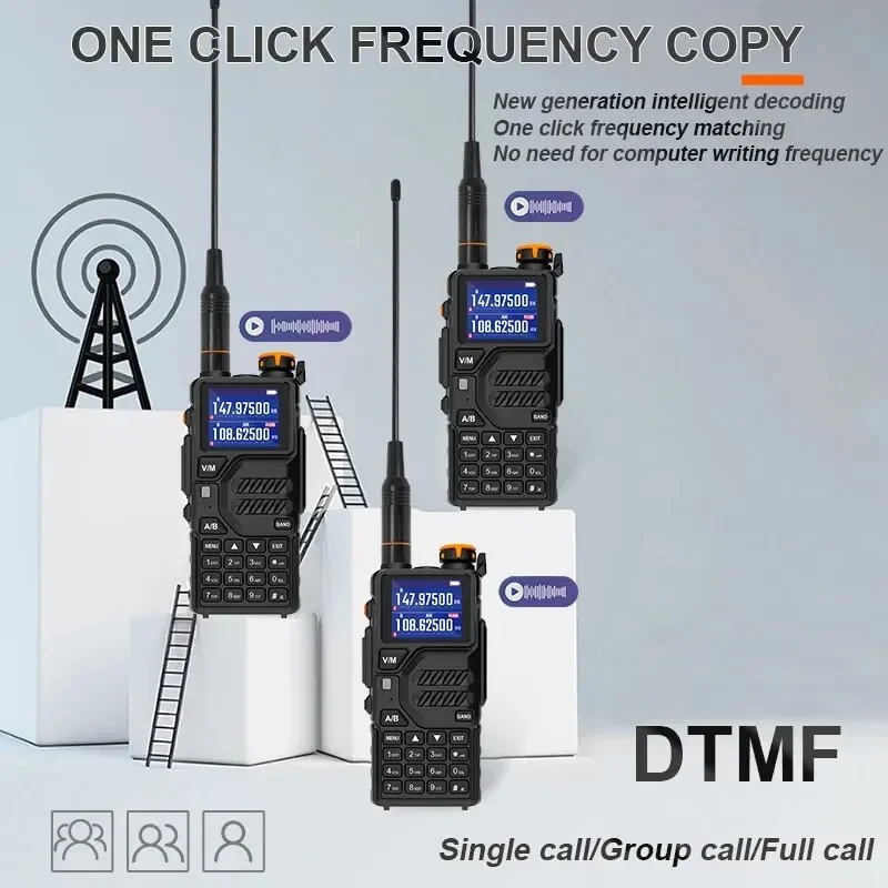 Baofeng Uvk5 Plus Walkie Talkie 10W Full Band Type-C Am Scrambler Noaa Fm Comumicador Station Amateur Ham Tweeweg Radio K5 Plus