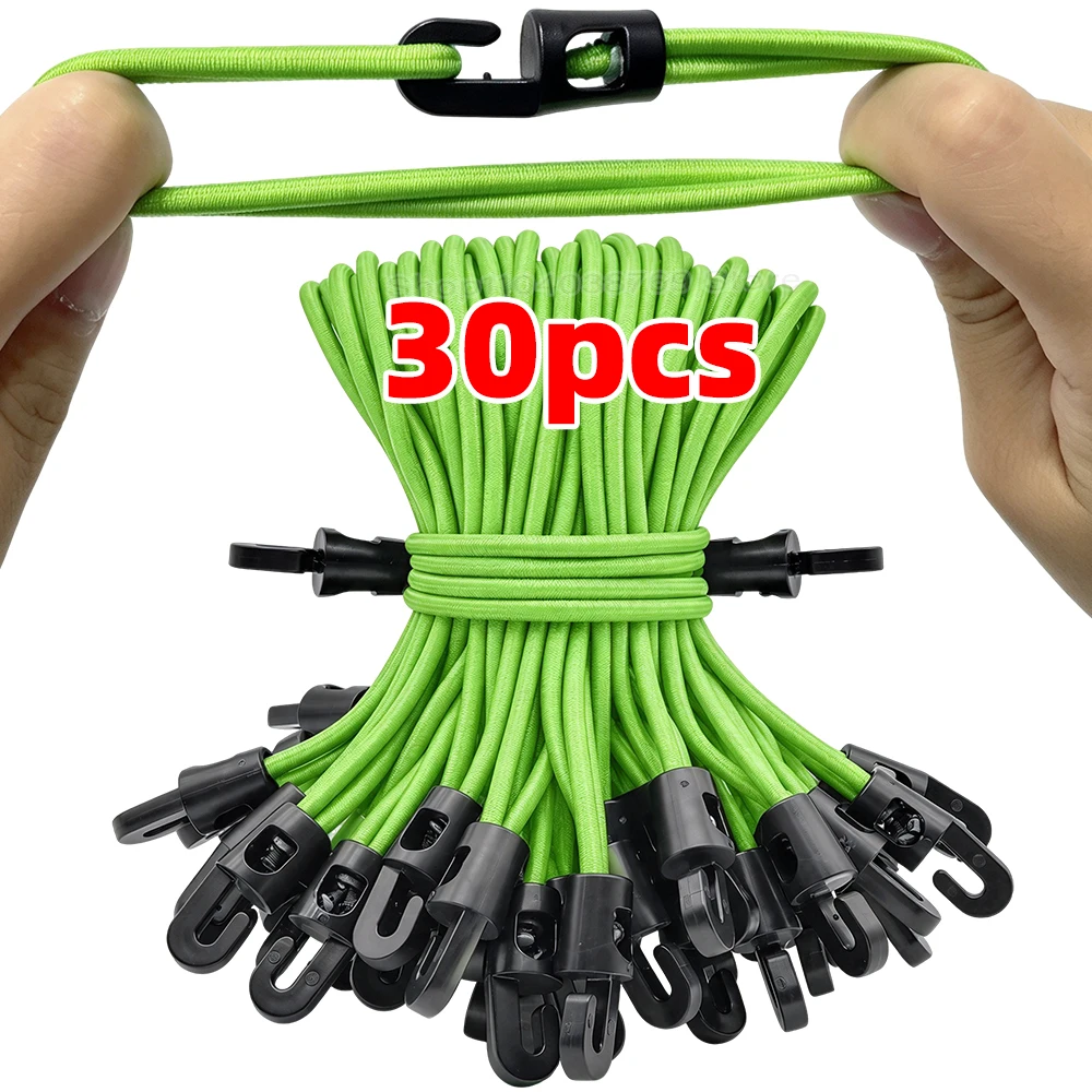 Elastic Bungee Ropes with Hook for Camping Luggage Bikes Cars Heavy Duty Latex Cords Fixed Ties High Elastic Expander Rope Tool