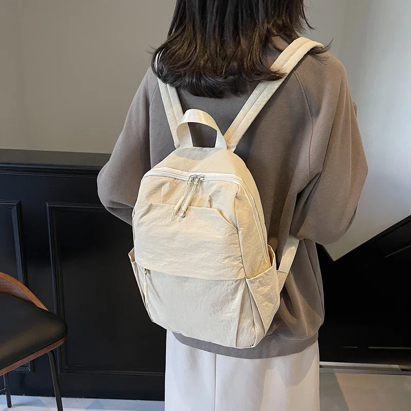 

2025 New Trendy Fashion Casual Versatile Canvas Shoulder Bag Large Capacity Backpack for High School and College Students Paket