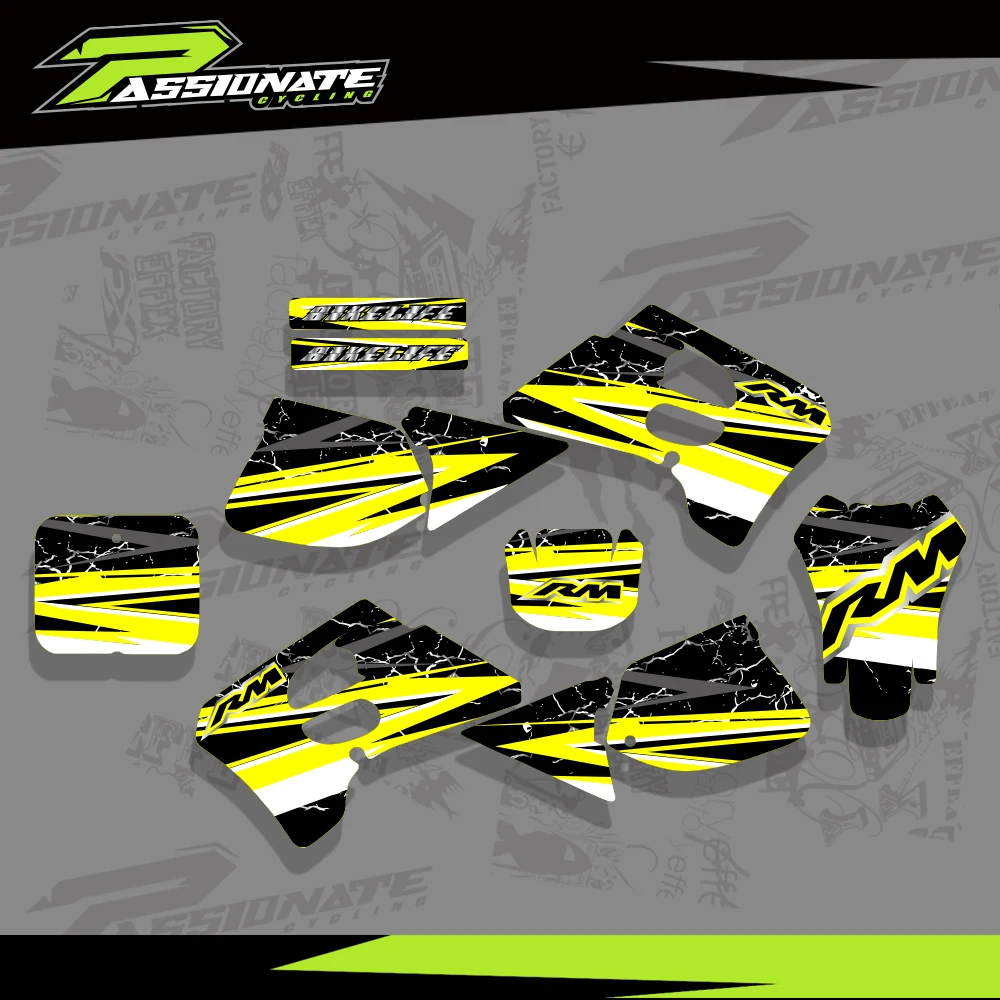 For Suzuki RM 125 250 RM125 RM250 1993- 1995 Graphics Background Decals Stickers Motorcycle Protector Stickers Custom