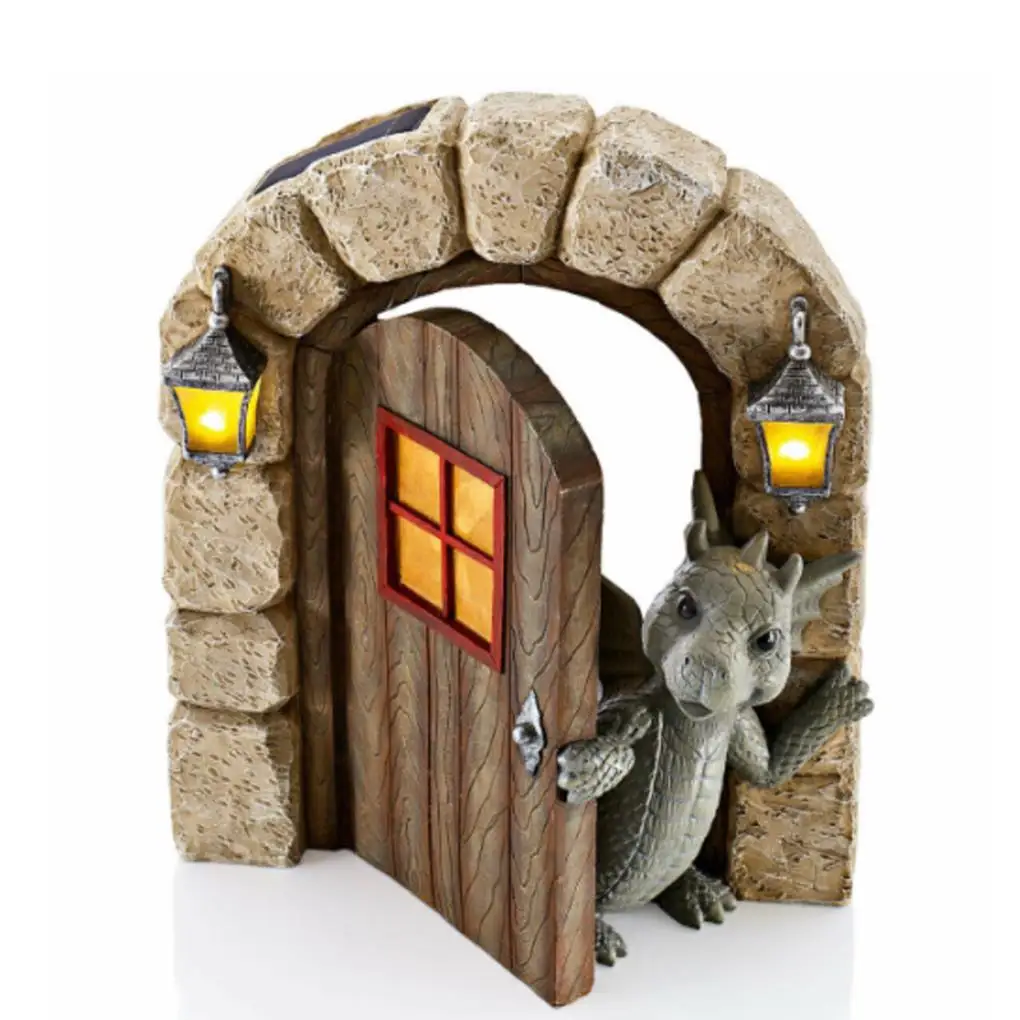 Miniature Figurines Window Door Garden Sculpture Ornaments Sculpture Decoration Desk Accessories Collectibles balcony