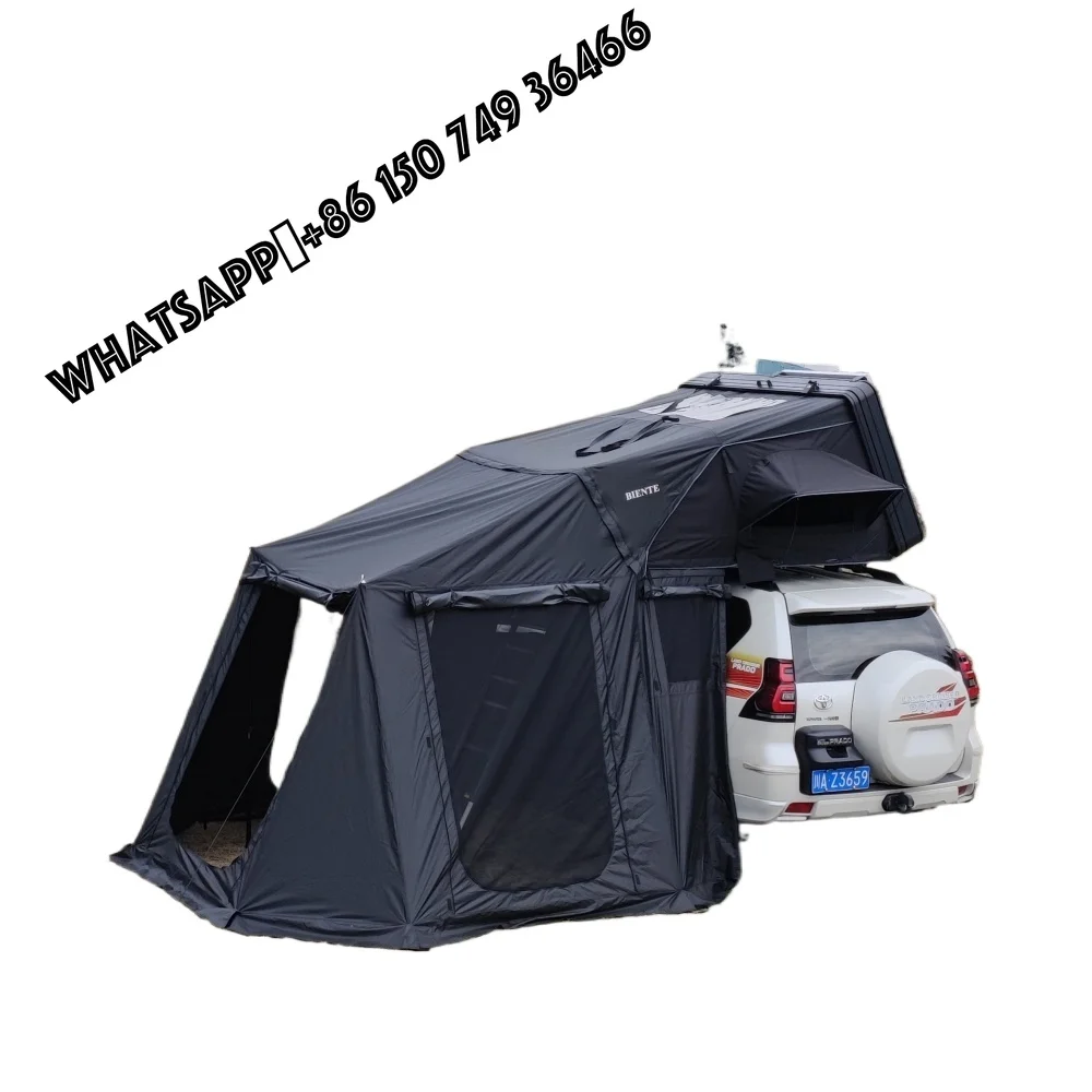 

XL 3-5 Person Waterproof Aluminum Hard Shell Roof Top Tent Automatic Annex Build Four-season Double Layer UV Car Rooftop Tent