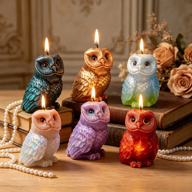 Baby Gifts Owl Silicone Mold DIY Handmade Aromatherapy Candle Soap Plaster Resin Craft Tool Home Decor