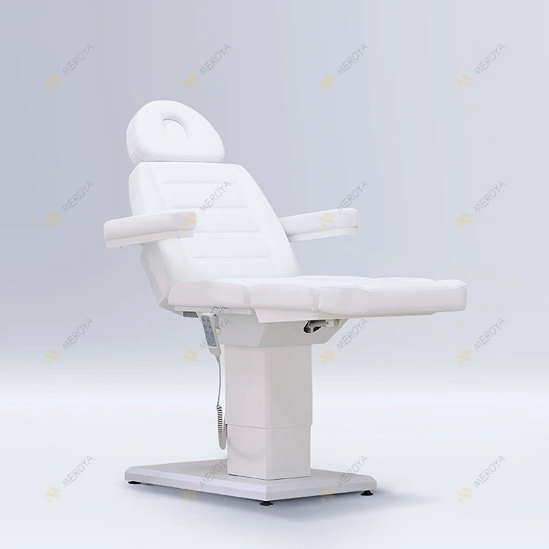 Modern Full White Beauty Salon Furniture Adjustable Medical Clinic Massage Bed 3 Motors Electric Cosmetic Treatment Spa Bed