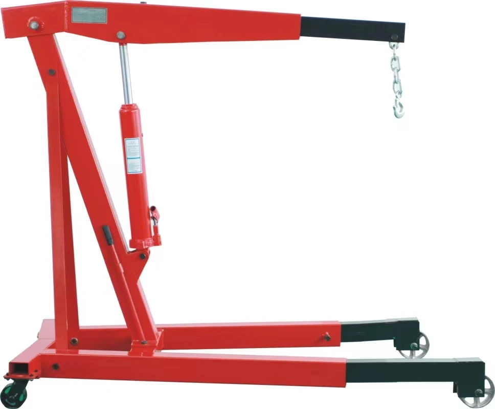 Heavy Duty 2 Ton Folding Hydraulic Engine Crane Lifting For Auto Strong Mobile 3000kg Engine Crane