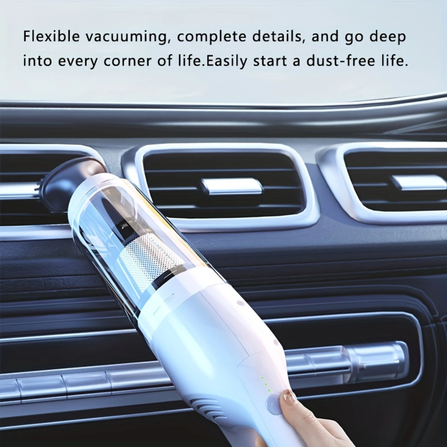 Ultra-Quiet Handheld Vacuum Cleaner With Powerful Suction For Home, Car, And Trailer Use