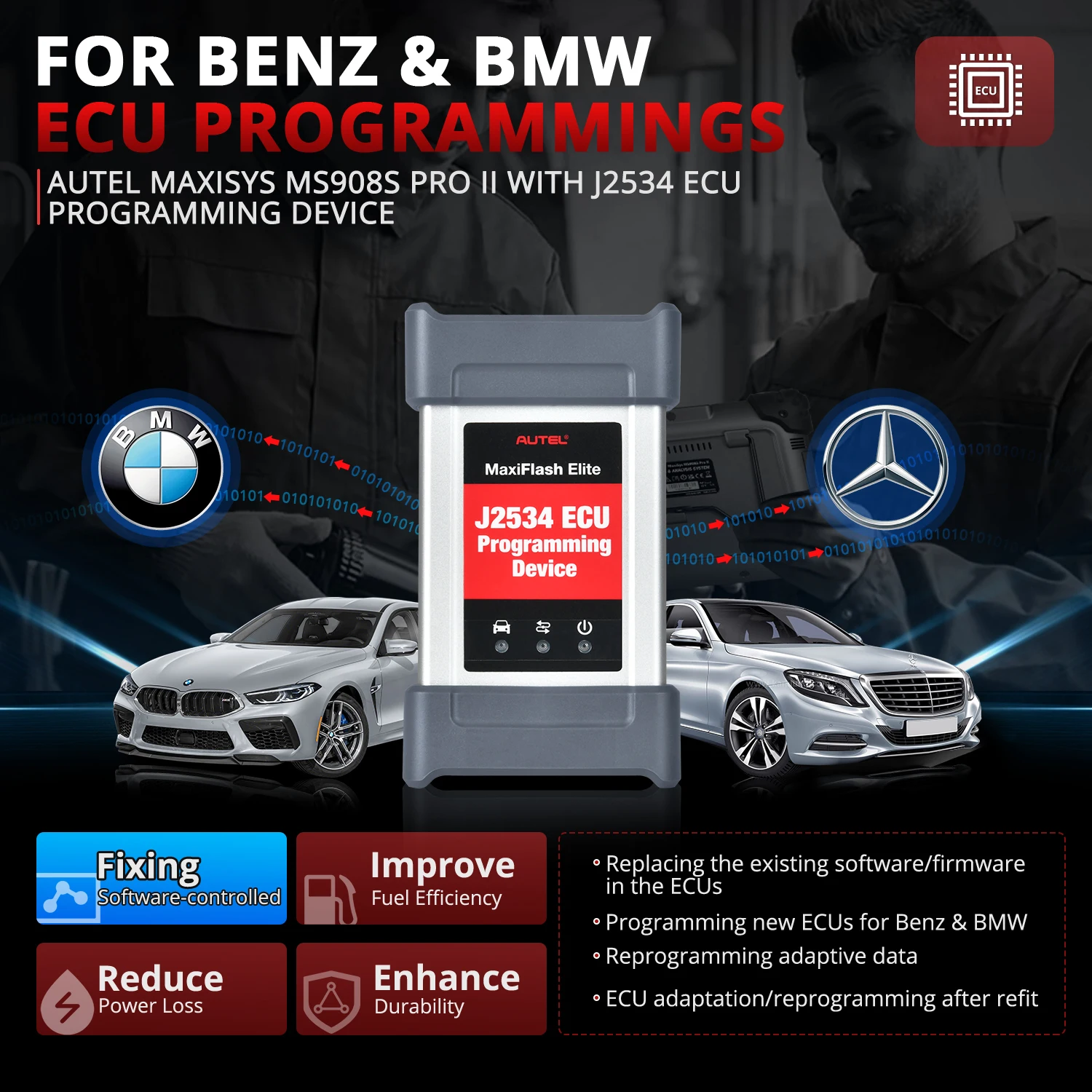 Autel MaxiSYS MS908S PRO II Scanner Diagnose Scann Tool J2534 ECU Programmierung Online Codierung US Ver. von MK908 PRO II, 4000+Test – Detail 10