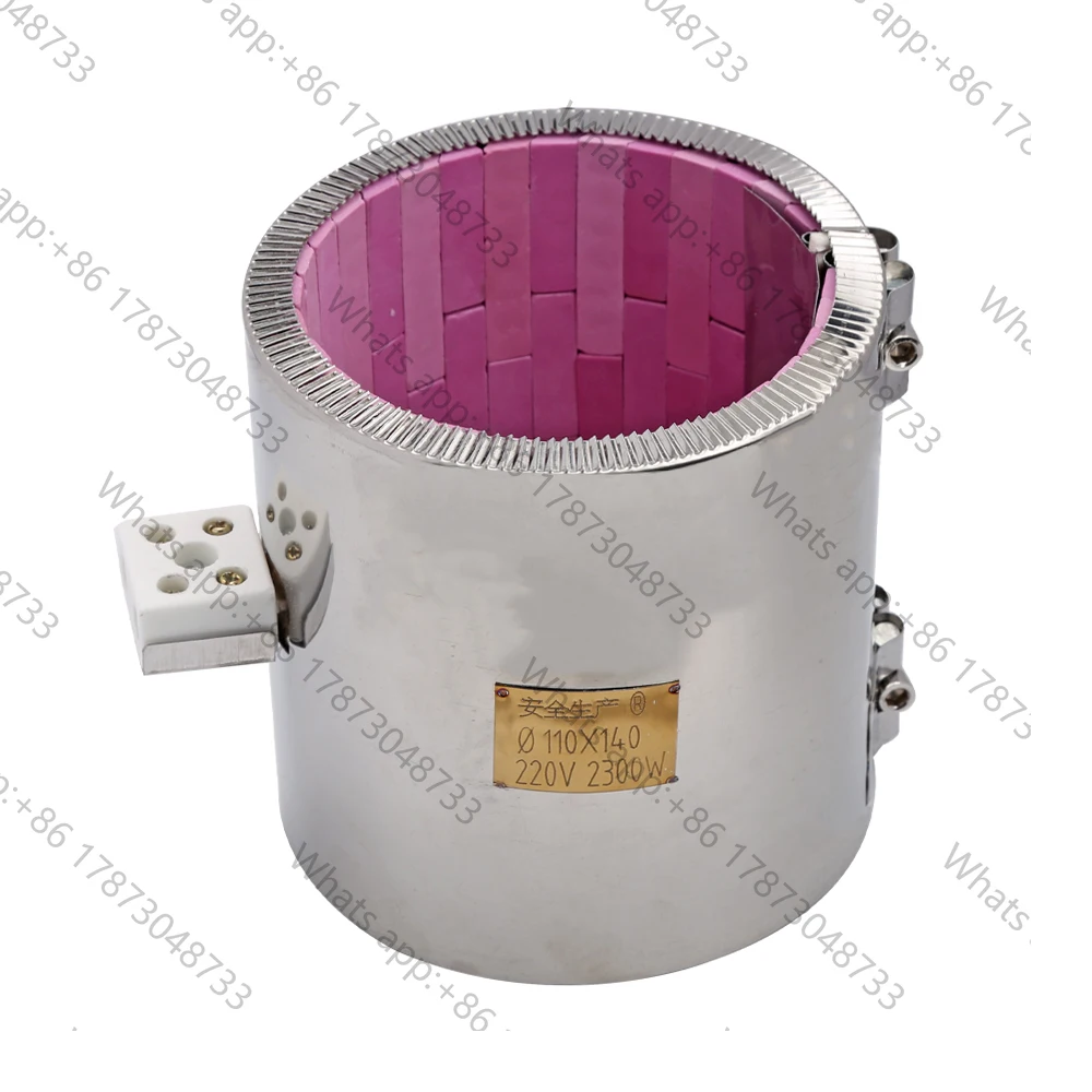 55x80mm/55x145mm/110x75mm/110x110mm/110x140mm/110x170mm Red Ceramic Band Heater Element Max High-temperature to 1200 Degrees