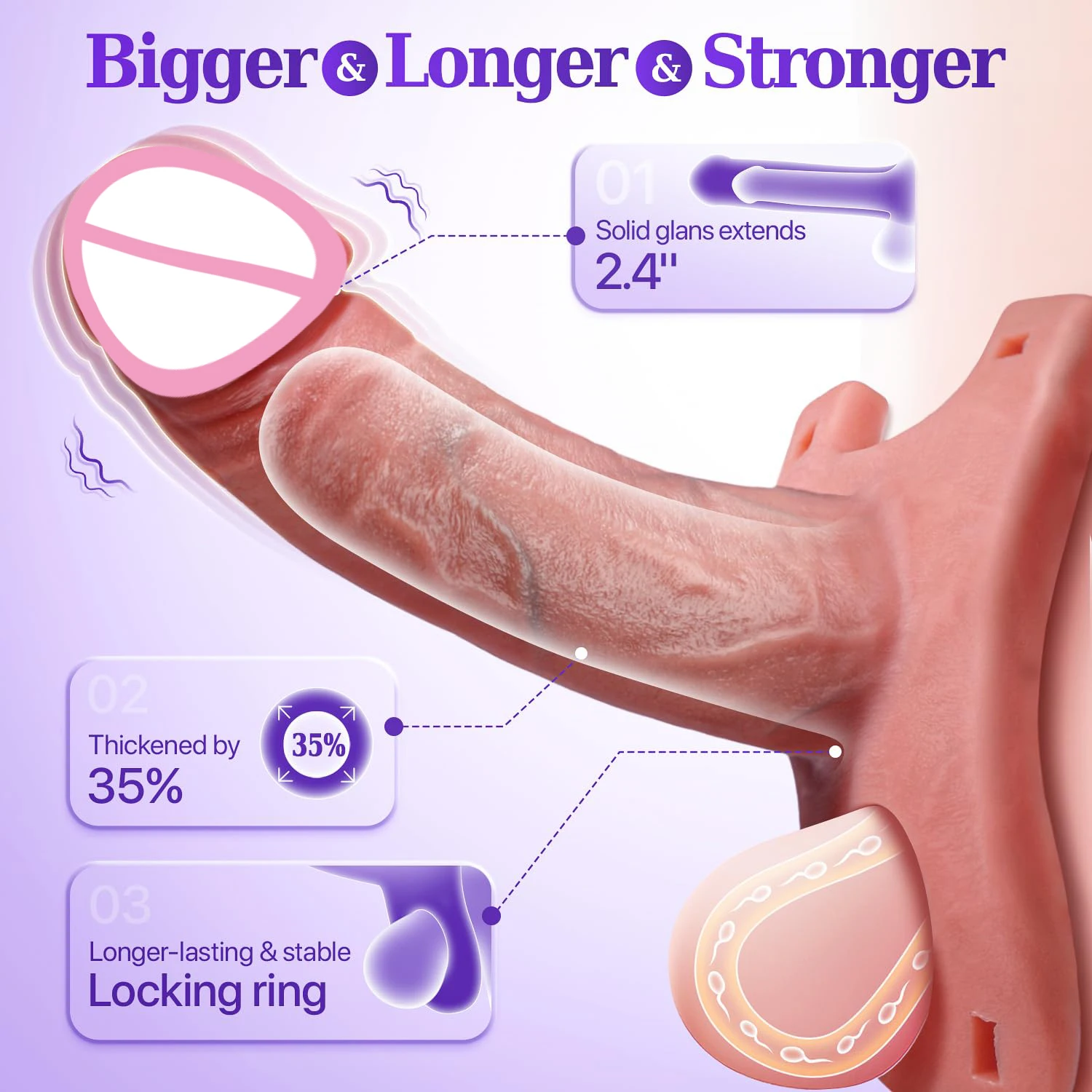 HESEKS 5 em 1 cinta em vibrador oco pênis anel ampliador APP controle remoto cinta-on pênis manga vibrador brinquedos sexuais para homens 18+