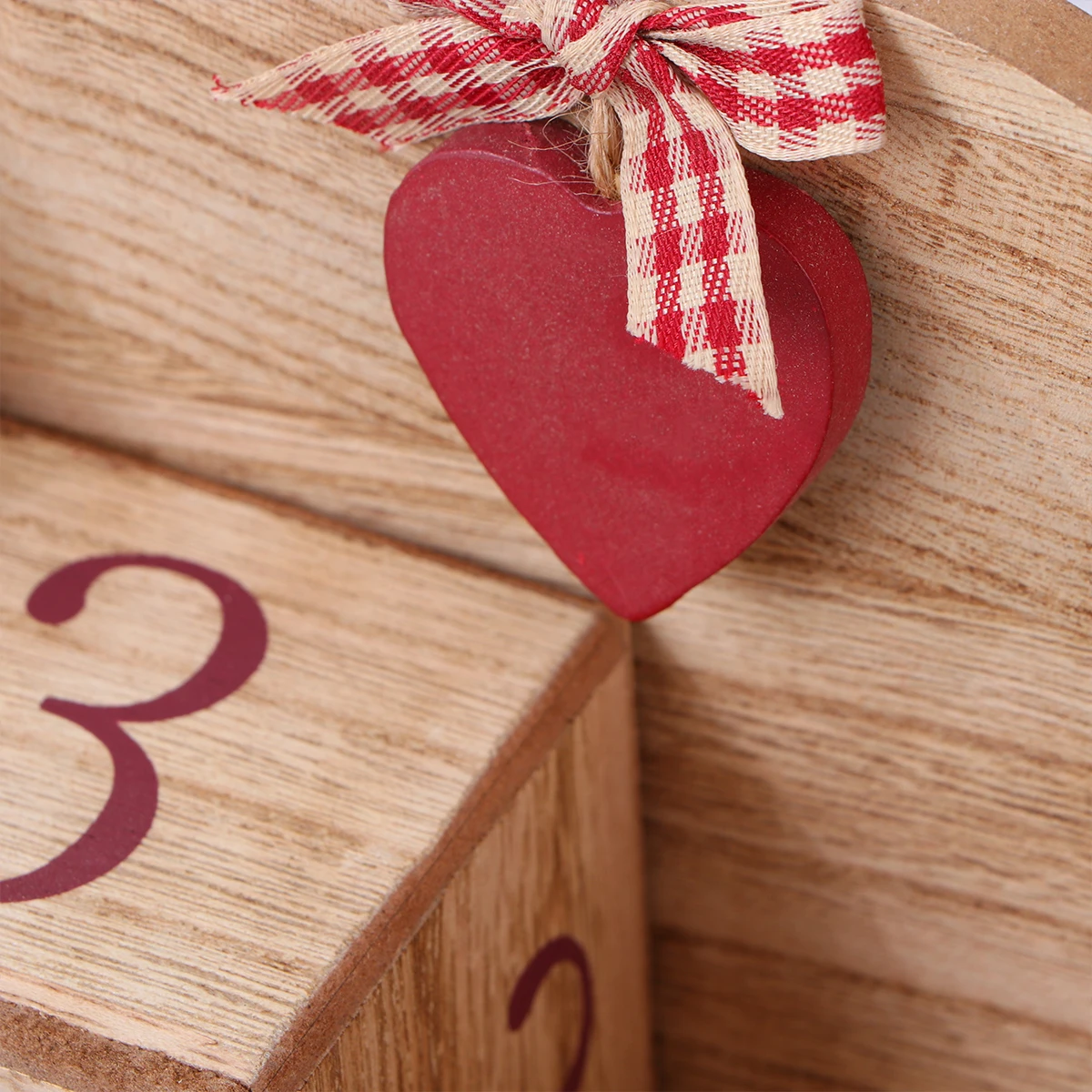 

Wooden Perpetual Calendar European Style Rural Decor Desktop Accessory Handmade Wooden Calendar Photography Prop