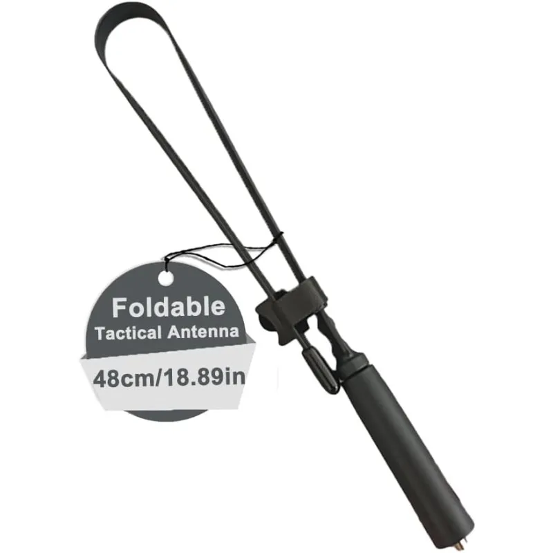 BAOFENG UV-5R 접이식 전술 안테나 48cm/18.8인치 듀얼 밴드 VHF UHF SMA-여성용 장거리 GMRS 양방향 라디오 DM-1701