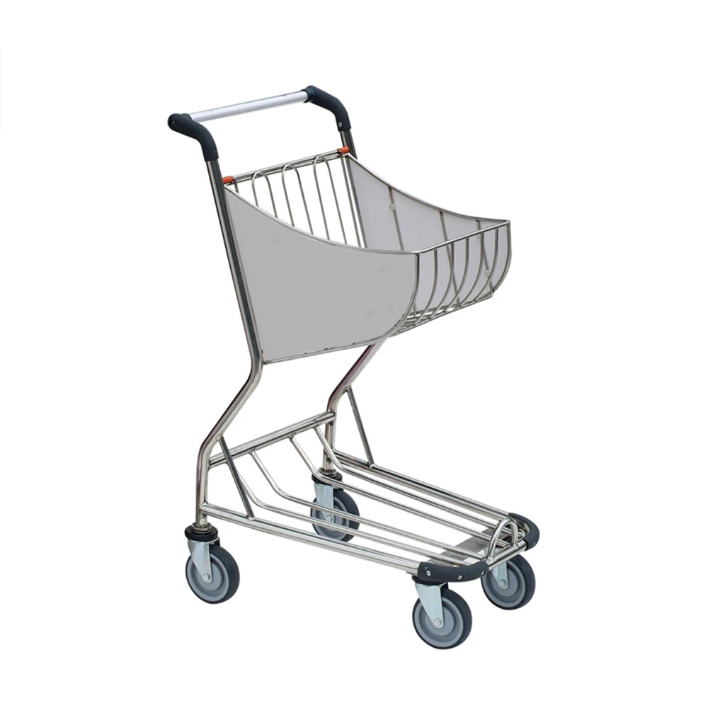 Aircraft Airport Four Rail Baggage Cart Luggage Trolley For Aviation